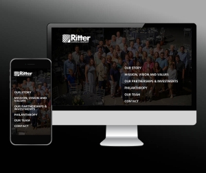 E Ritter Website shown on desktop